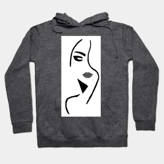 Femme Fatale (black and white version) Hoodie by GingerEccentric